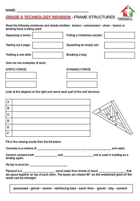 Frame Structures Examples Grade 8 | Webframes.org