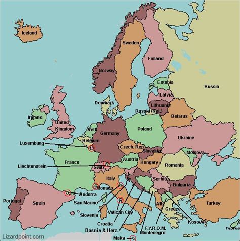 Europe Physical Map Quiz