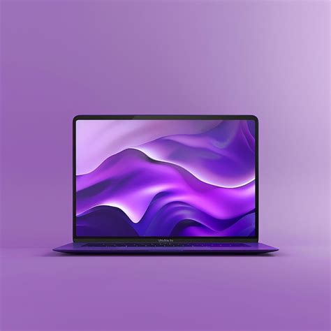 Premium Photo | A laptop with purple and purple colors on the screen