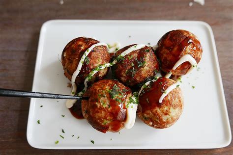 Popular japanese street food Takoyaki recipe