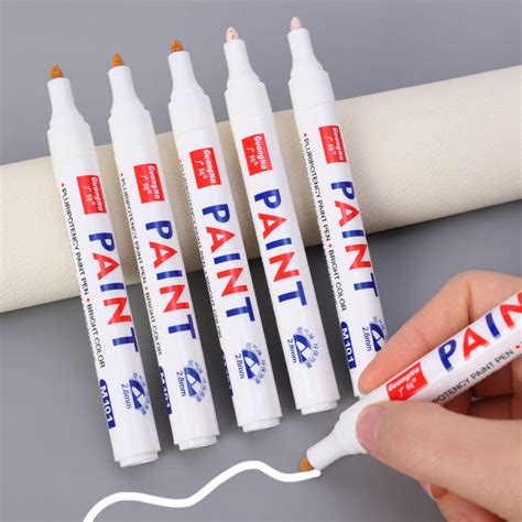 1/3/5Pcs 2.8mm White Marker Pens Oily Waterproof White Gel Pen DIY ...