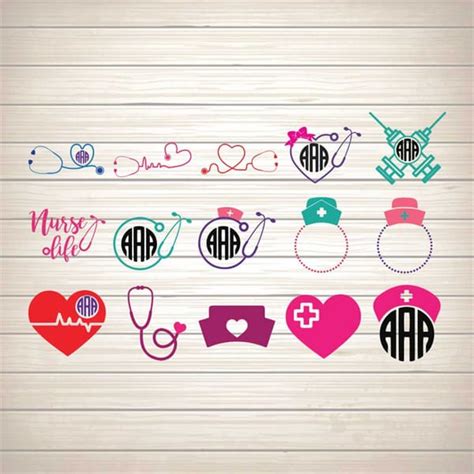 Nurse Monogram Bundle SVG, Stethoscope Heart SVG,Nurse SVG C - Inspire ...