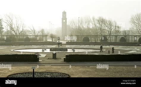 The Italian gardens in Stanley Park,Blackpool,in winter Stock Photo - Alamy