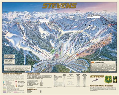 Stevens Pass Trail Map - Stevens Pass WA USA • mappery