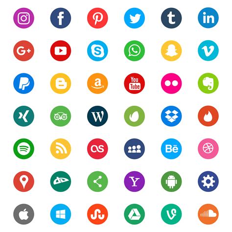 Collection of popular social media and apps icons - Download Free ...