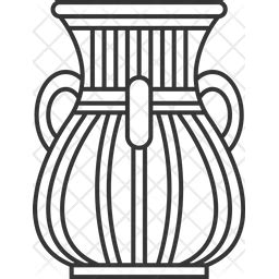Ceramic Vase Icon - Download in Line Style
