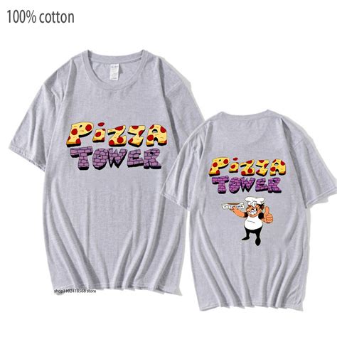 Pizza Tower Game Cartoon Graphic T-shirts | Pizza Tower Plush Shop - Official Pizza Tower Plush ...