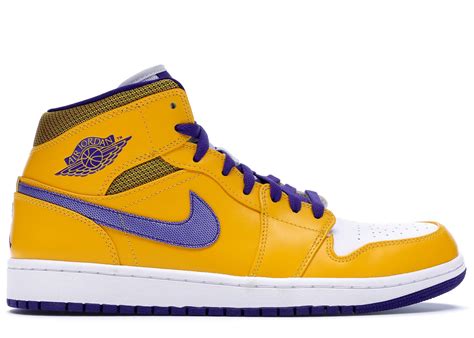 Nike Air 1 Mid Lakers in Yellow for Men - Lyst