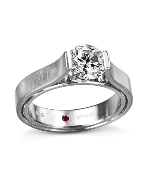 Platinum Tension-Set Diamond Engagement Ring - Turgeon Raine