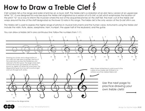 How to Draw a Treble Clef | Art Sphere Inc.