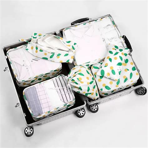 7pcs Travel Make Up Organizer Bag Men Women Multifunction Clothing Luggage Traveling Organizer ...