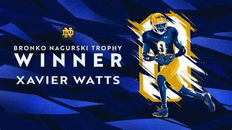 Xavier Watts Wins Bronko Nagurski Trophy – Notre Dame Fighting Irish ...