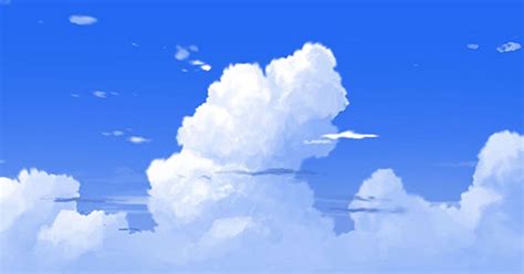 Painting Anime Cumulus Cloud - Anime and Game