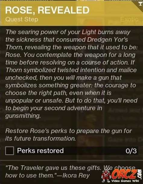 Destiny 2: Rose, Revealed - Purifying Thorn - Orcz.com, The Video Games ...