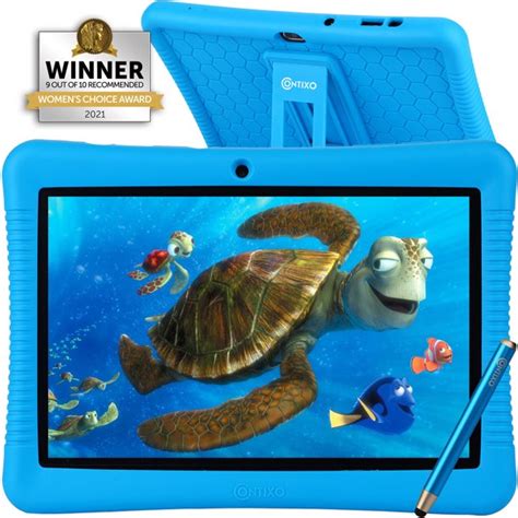 Contixo 10 Inch Kids Tablet with $150 Value Educator Approved Apps, Eye ...