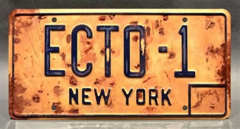 You can now buy a replica Ecto-1 license plate from the upcoming Ghostbusters film ...