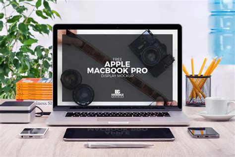 Free Macbook Pro Display Mockup PSD Front View – CreativeBooster