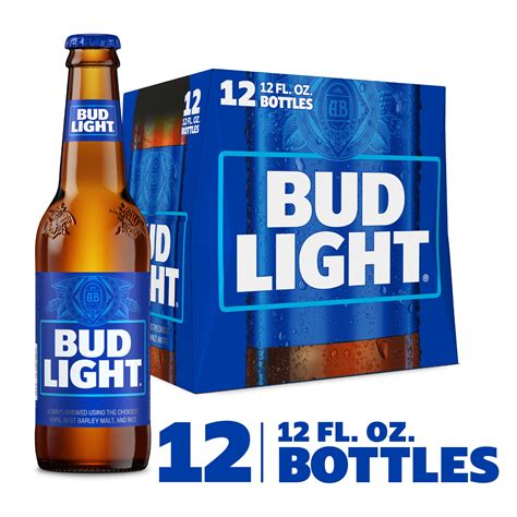 Bud Light Beer, 12 Pack Lager Beer, 12 fl oz Bottles, 4.2% ABV ...