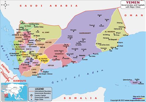 Yemen Map | HD Political Map of Yemen