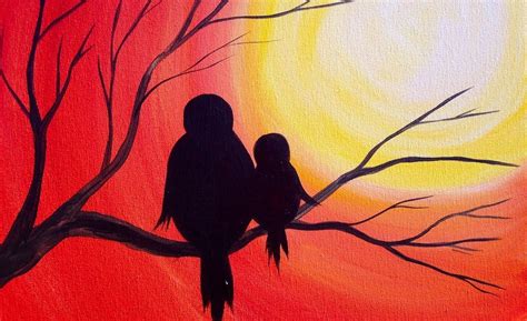 Easy Acrylic Painting | Simple Mama Bird Sunset | The Art Sherpa | The ...