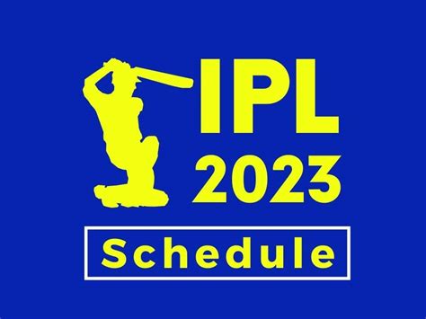 IPL 2023 Schedule @iplt20.com - PDF Download