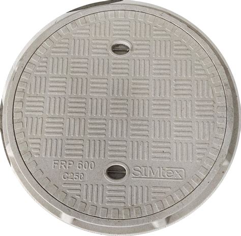 Simtex FRP/GRP FRP Round Manhole Covers 600 MM Dia B125, For Construction, Capacity: B125/C250 ...