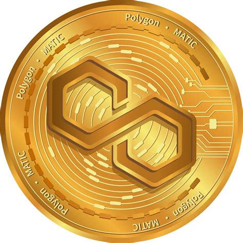 Polygon MATIC gold coin.Crypto currency and digital exchange.Isolated ...