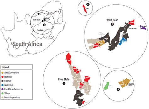 Gold Mines In South Africa Map - Tour Map