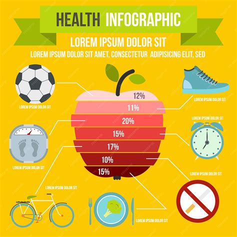 Premium Vector | Health infographic in flat style for any design