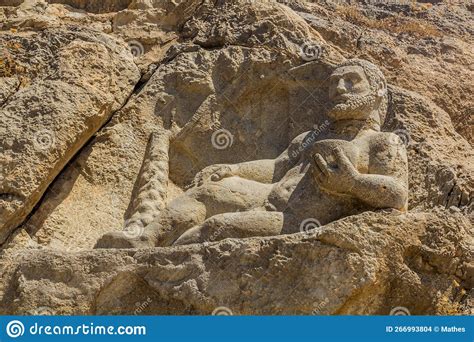 Ancient Statue of Hercules in Bisotun, Ir Stock Photo - Image of unesco, rock: 266993804