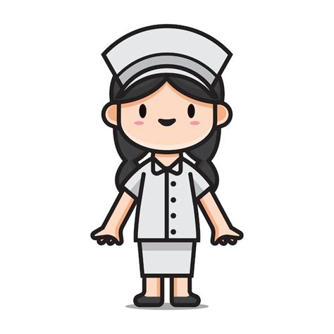 Premium Vector | Caracter cute nurse cartoon character