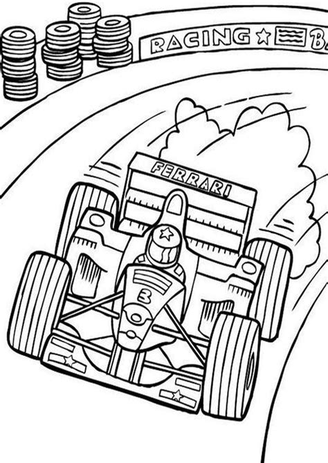 Free & Easy To Print Race Car Coloring Pages | Race car coloring pages, Cars coloring pages ...