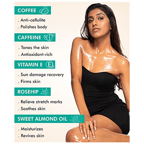 Buy MCaffeine Naked & Raw Coffee Body Polishing Oil - Reduces Stretch Marks, Moisturizes The ...