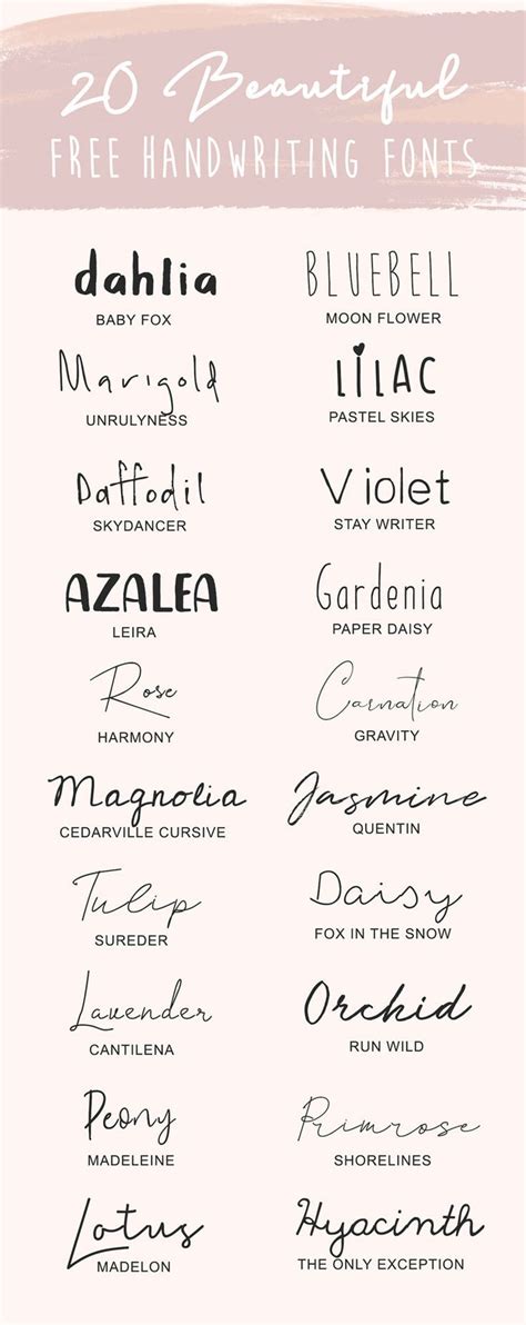 20 favorite free handwriting fonts – Artofit