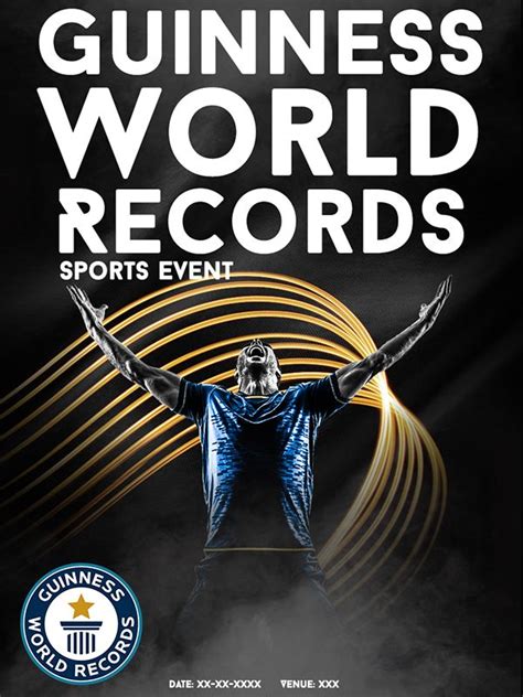 Guinness World Records Sports Event Refused Poster on Behance Event Poster, Poster On, Poster ...