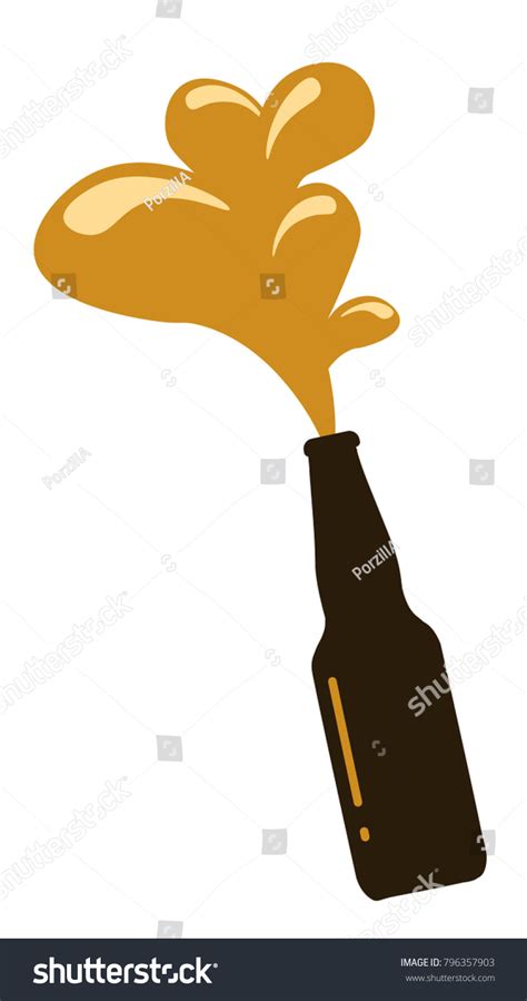 Beer Bottle Splash Drinks Vector Illustration Stock Vector (Royalty ...