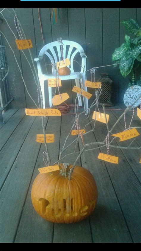 Samhain tree | Pumpkin carving, Table decorations, Samhain