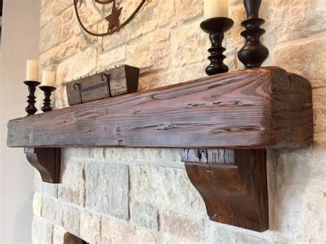 Artisan-crafted Rustic Fireplace Mantel 100-year-old Reclaimed Wood ...