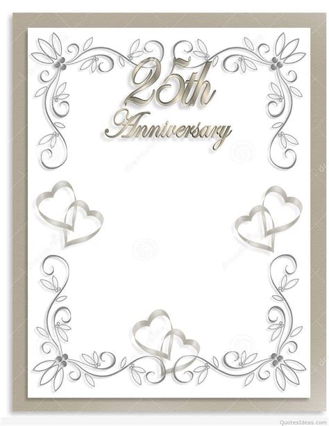 Free Silver Wedding Anniversary Invitations Templates Throughout Templa… | Silver wedding ...