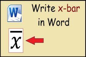 Microsoft word symbol x bar - parentffop