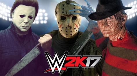 Freddy Krueger vs Jason Voorhees vs Michael Myers | WWE 2K17 - YouTube