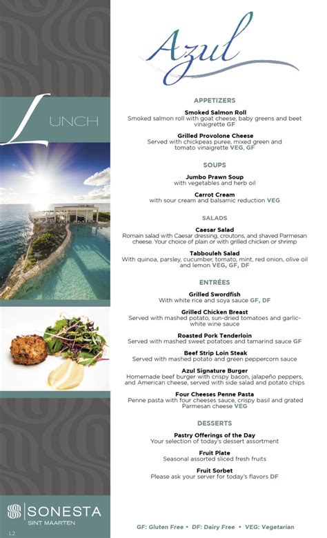 Azul Lunch Menus – Maho Group