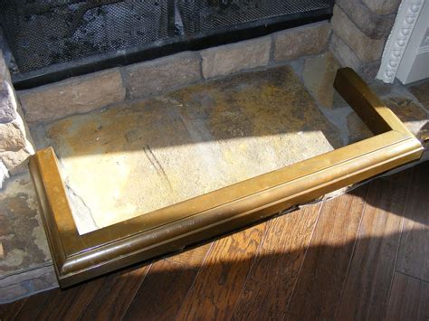 Antique Brass Fireplace Fender from e3antiques on Ruby Lane