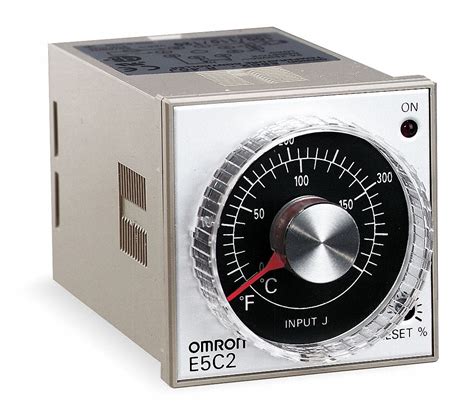 OMRON Temperature Controller, Analog, J Thermocouple, 1/16 DIN Size, 100 to 240V AC Input ...