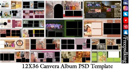 12X36 Canvera Album PSD Template Free Download - Freepsdking.com