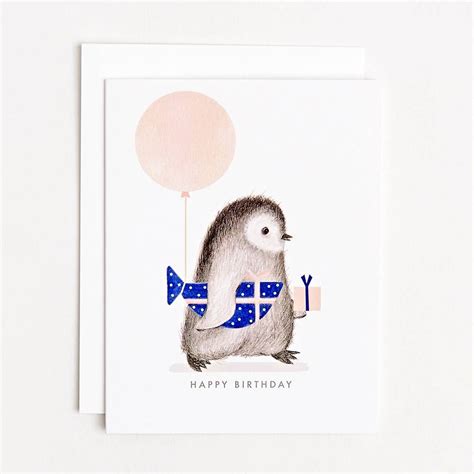 Penguin Birthday Card | Paper Source | Penguin birthday, Happy birthday gifts, Happy birthday friend