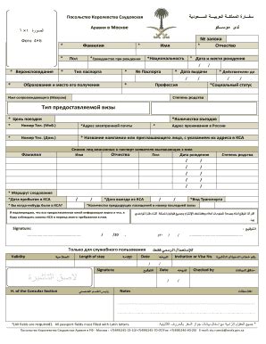 Saudi Arabia Visa Application Forms 2020-2024 - Fill and Sign Printable Template Online