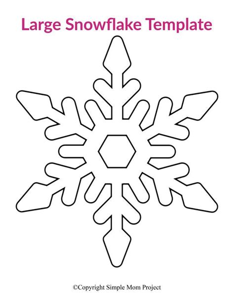 Free Printable Large Snowflake Templates | Printable snowflake template ...