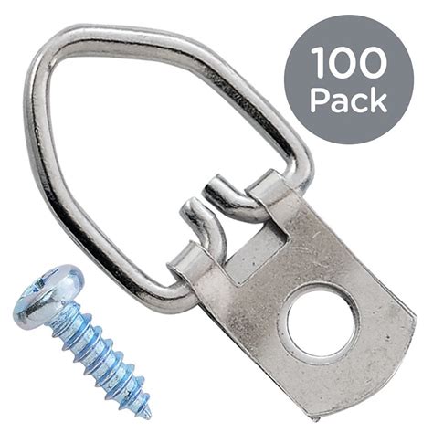 HomeDone D Ring Picture Hangers 100-Pack Heavy Duty with Screws 744750596726 | eBay