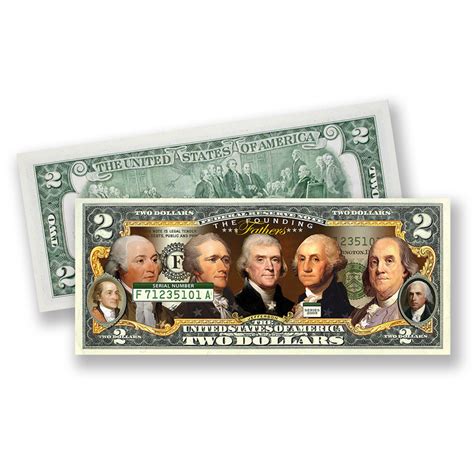 Founding Fathers $2 Bill - National Collector's Mint